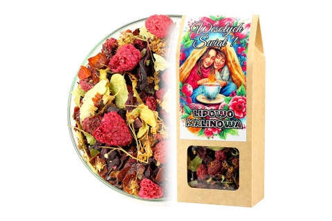 Herbata Owocowa LIPOWO MALINOWA (KT) (50g) Prezent Na Mikołajki i Święta!